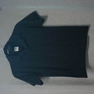 GILDAN Ultra Blend Black Polo Shirt Unisex Uniform Kids Size Large 2 Button